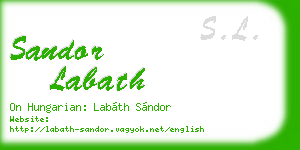 sandor labath business card